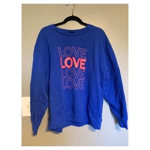 J Crew “Love” Sweatshirt